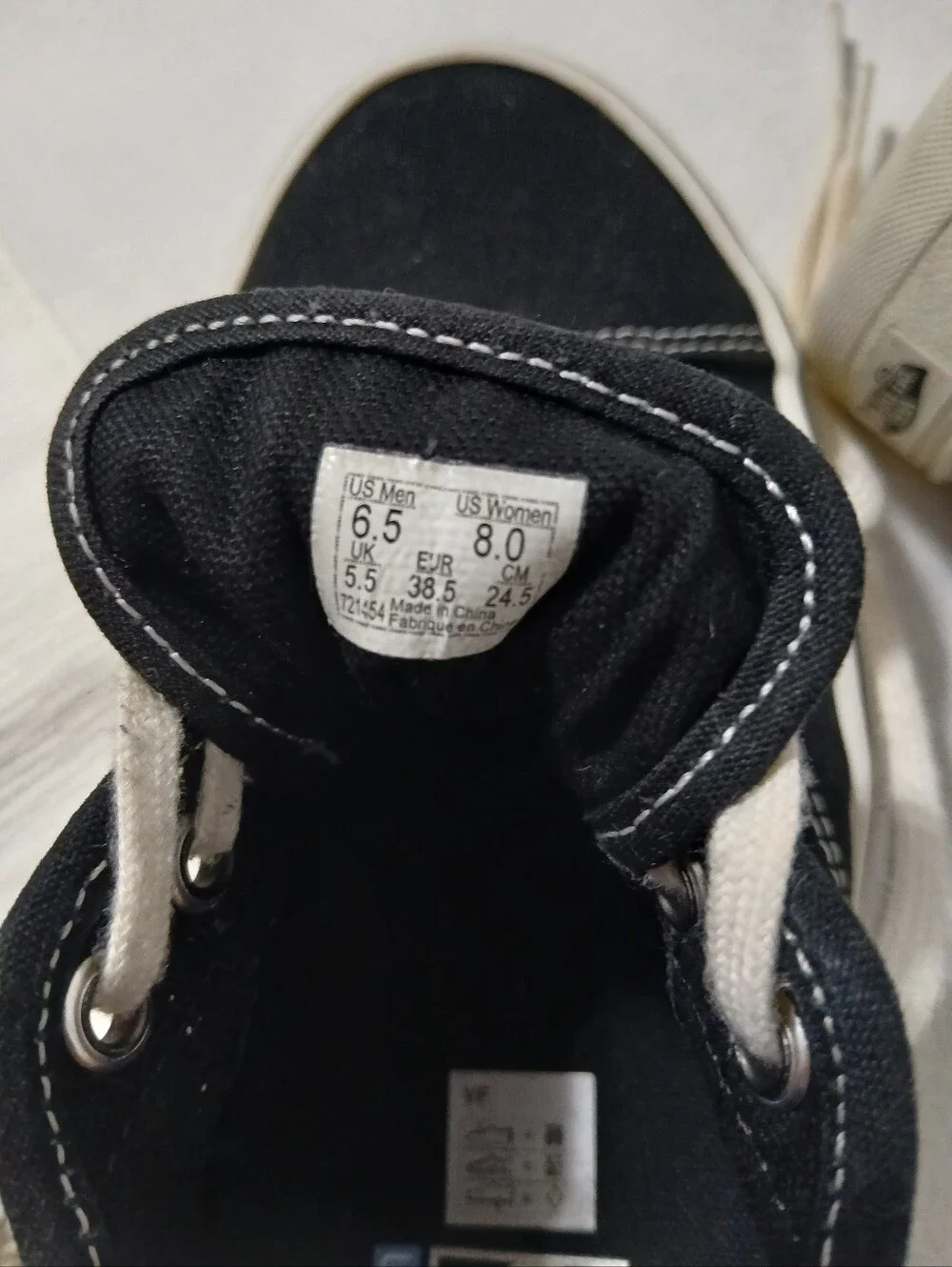 Classic Low-Top Skate Sneaker in Black and Cream